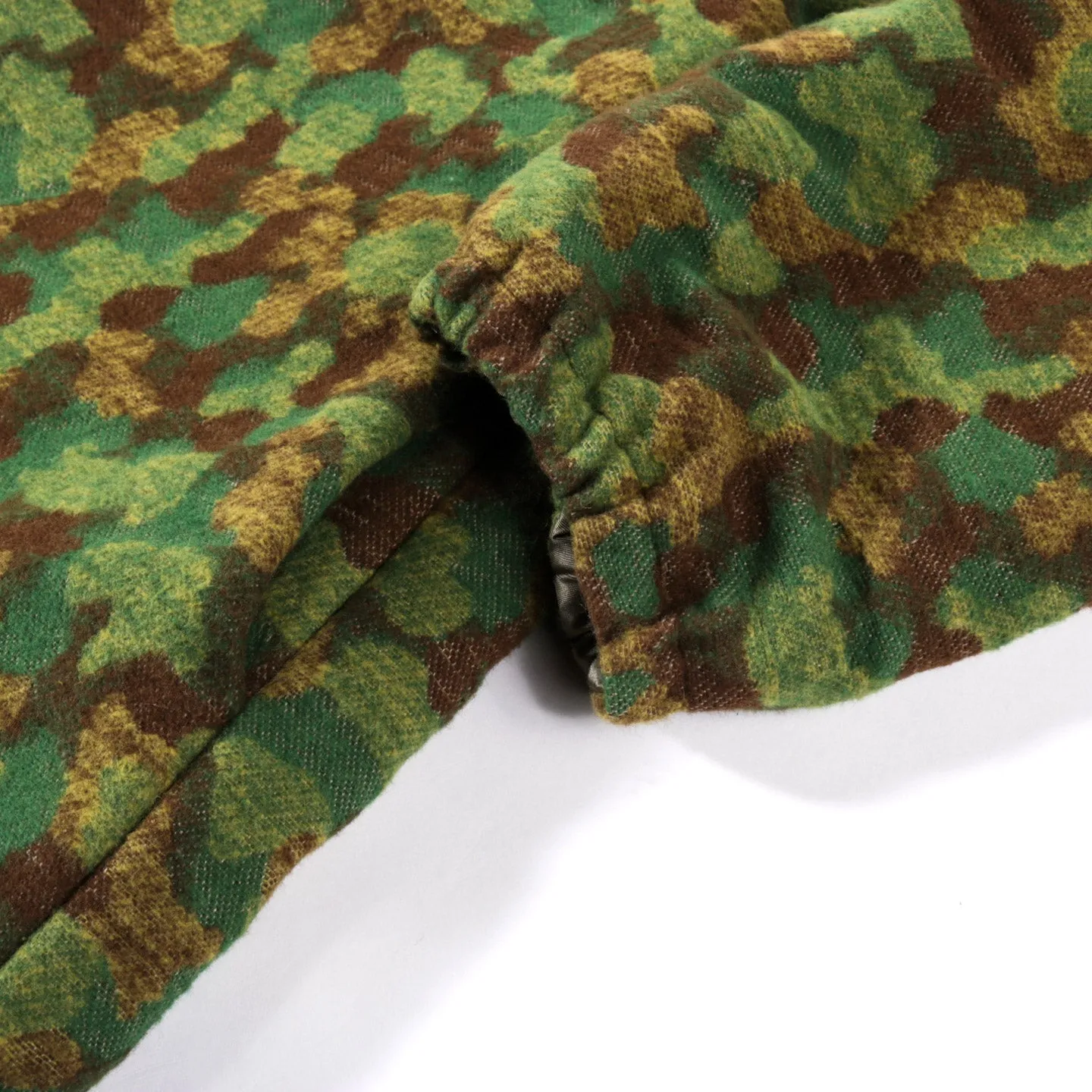 MONITALY INSULATED MOCK NECK PULLOVER JACQUARD GREEN CAMO