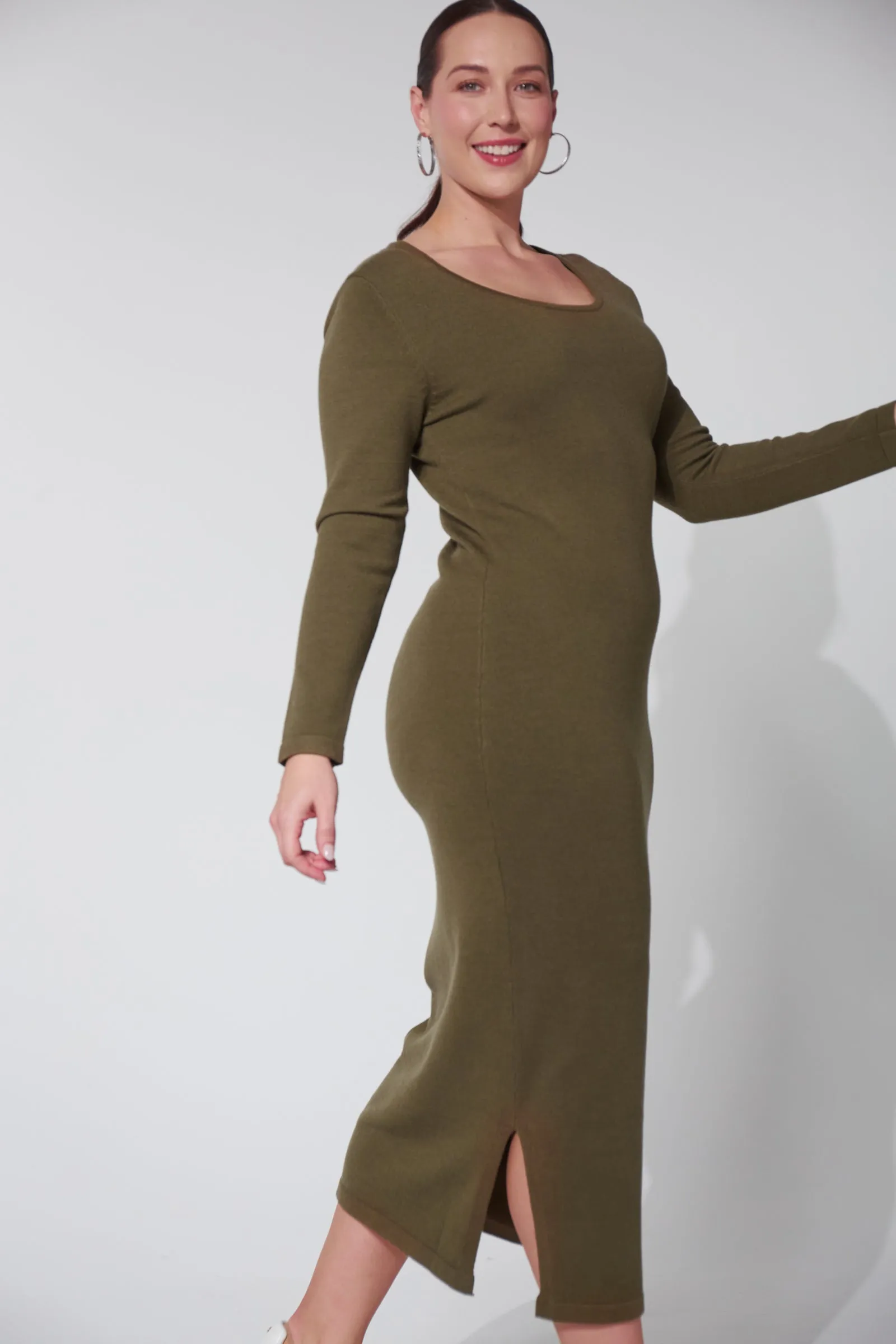 Nikolai Knit Dress - Fern Green