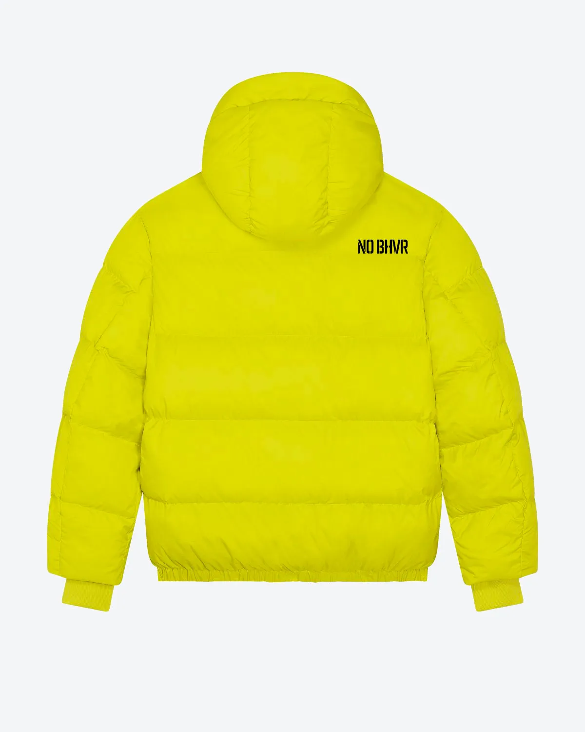 NO BHVR Varsity Oversized Puffer Jacket (Lime)