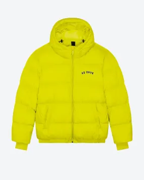 NO BHVR Varsity Oversized Puffer Jacket (Lime)