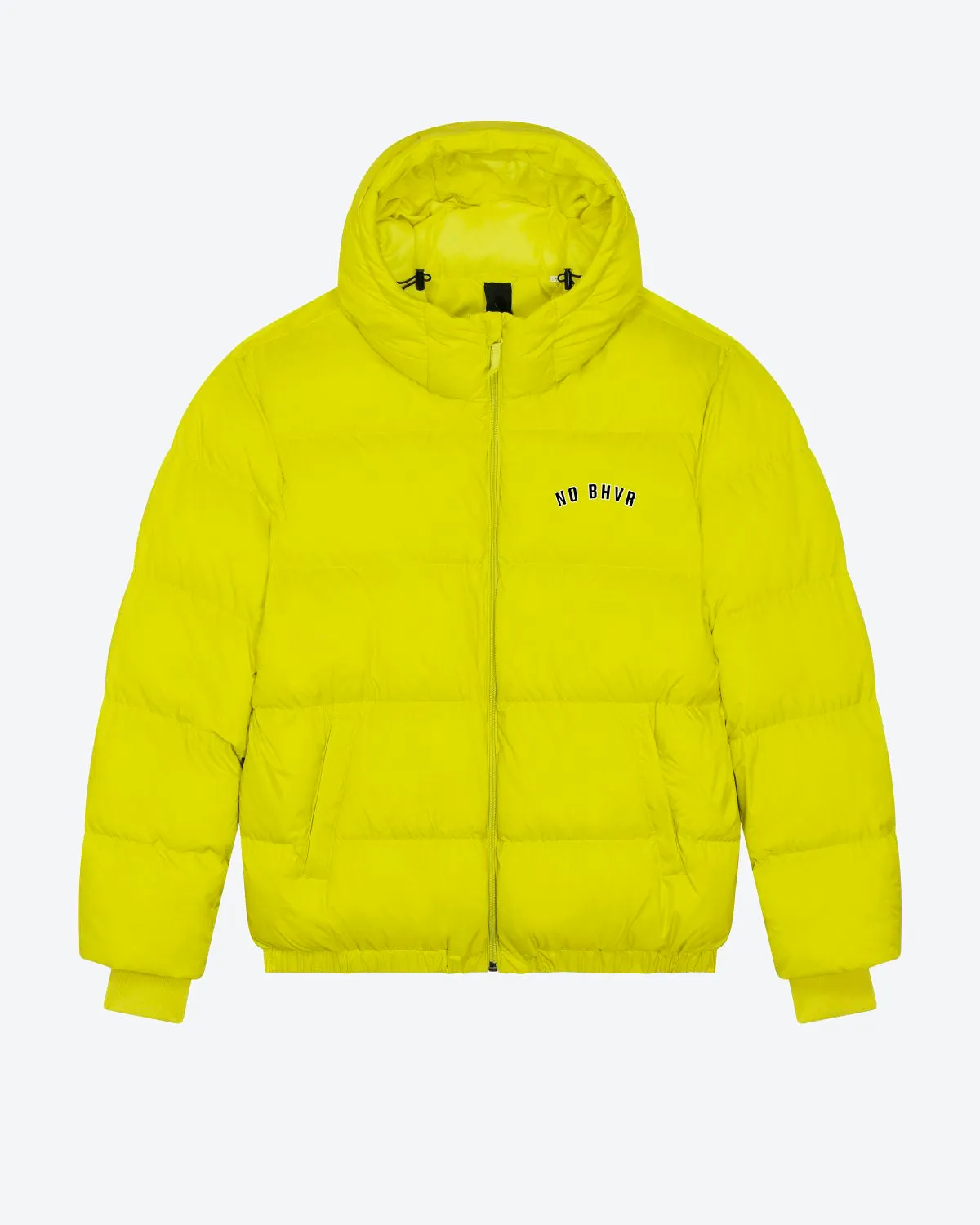 NO BHVR Varsity Oversized Puffer Jacket (Lime)