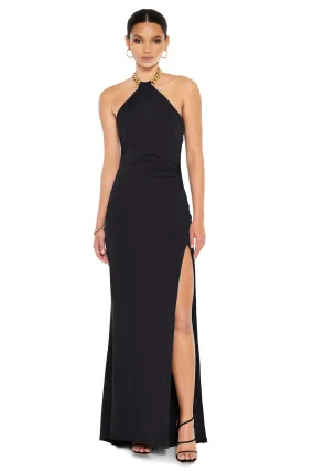 Nookie Captivate Halter Gown - Black