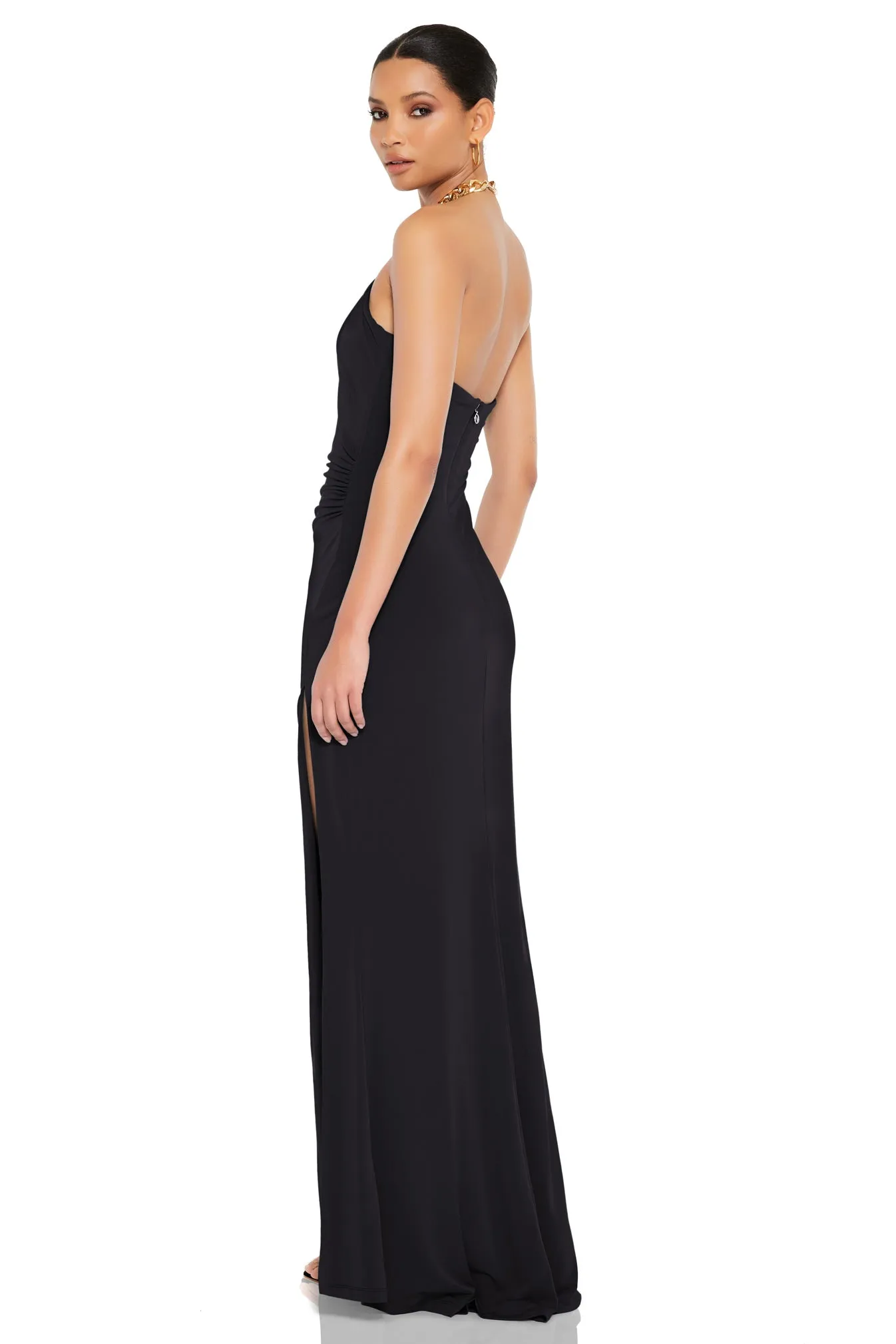 Nookie Captivate Halter Gown - Black