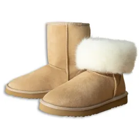 PAWJ Short Boot | Tan / Aspen Snow