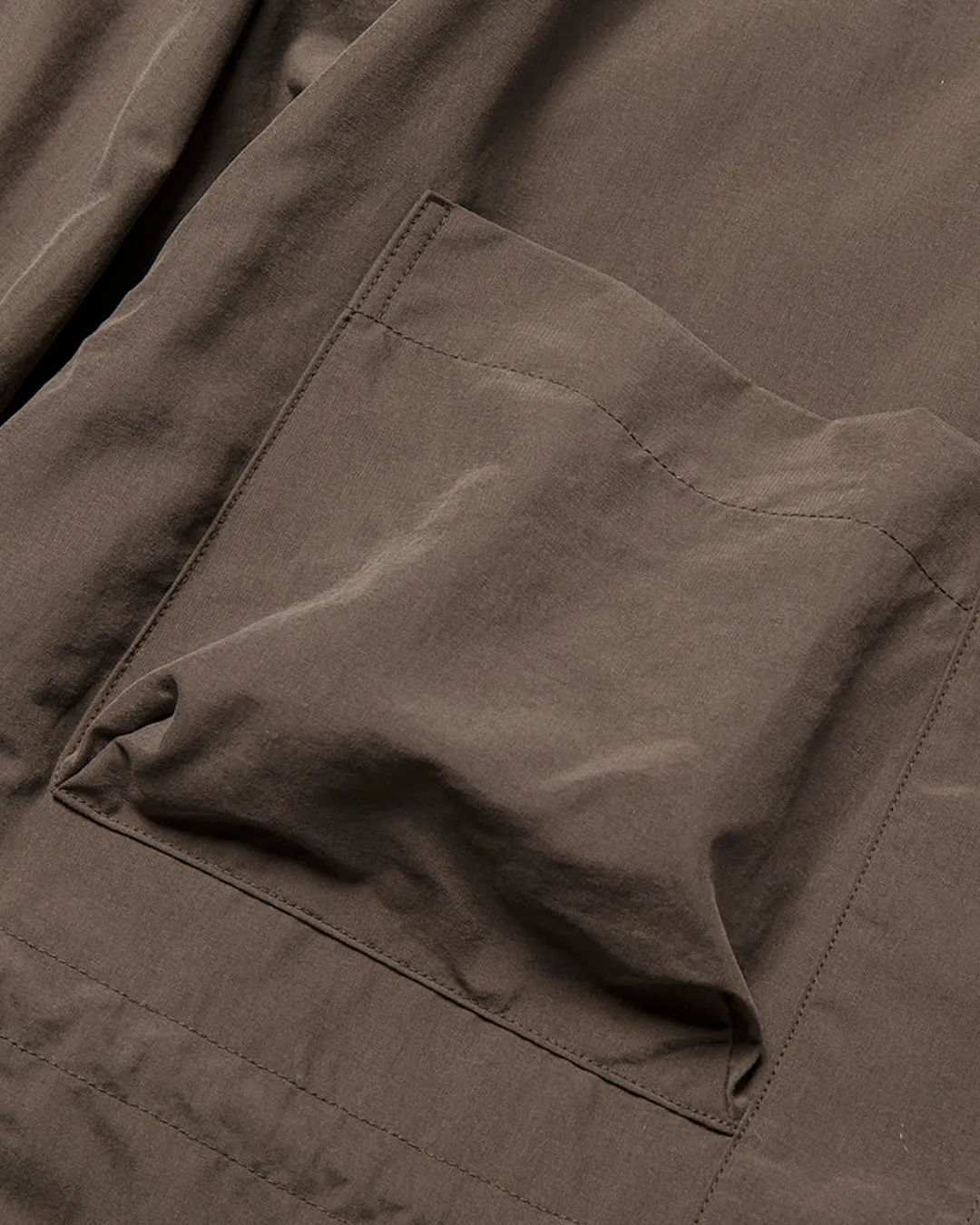 Peach Cloth Shirt Blouson - D. Brown