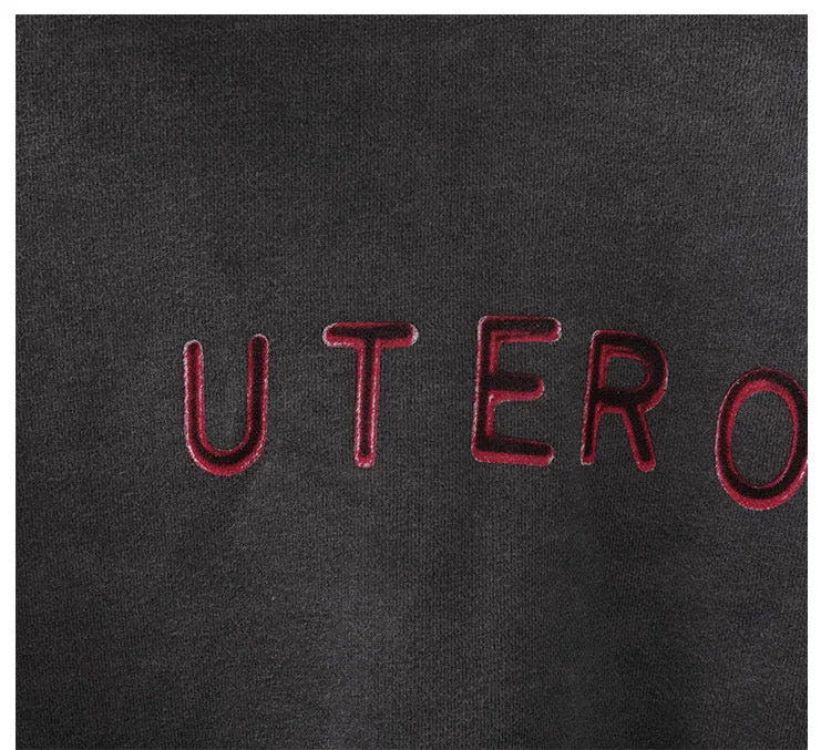 "NIRVANA IN UTERO" DISTRESSED PULLOVER SWEATS