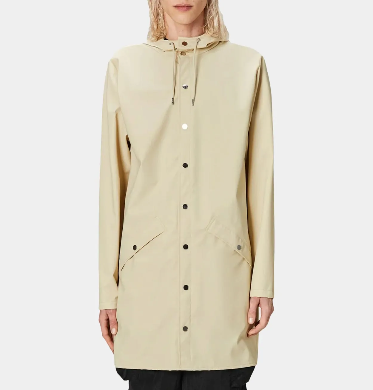 RAINS Long Jacket in Dune