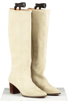 Sezane Cream Adele Sandstone Boots UK 8 EU 41 👠