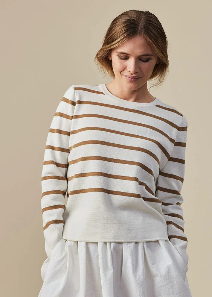 Sibin Linnebjerg Eloise Sweater - Offwhite/Nougat