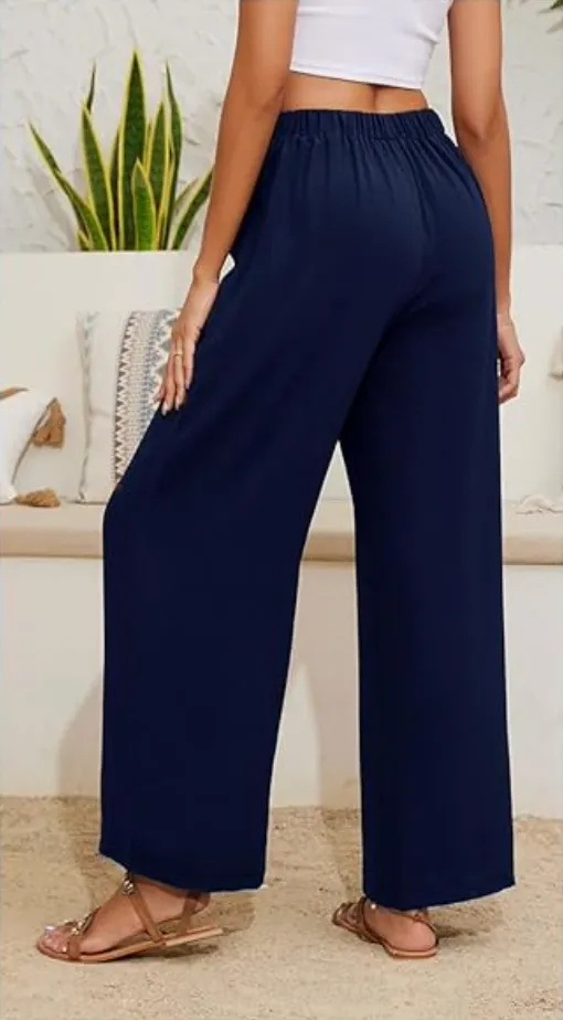 Stacy Wide Leg Pants | Blue