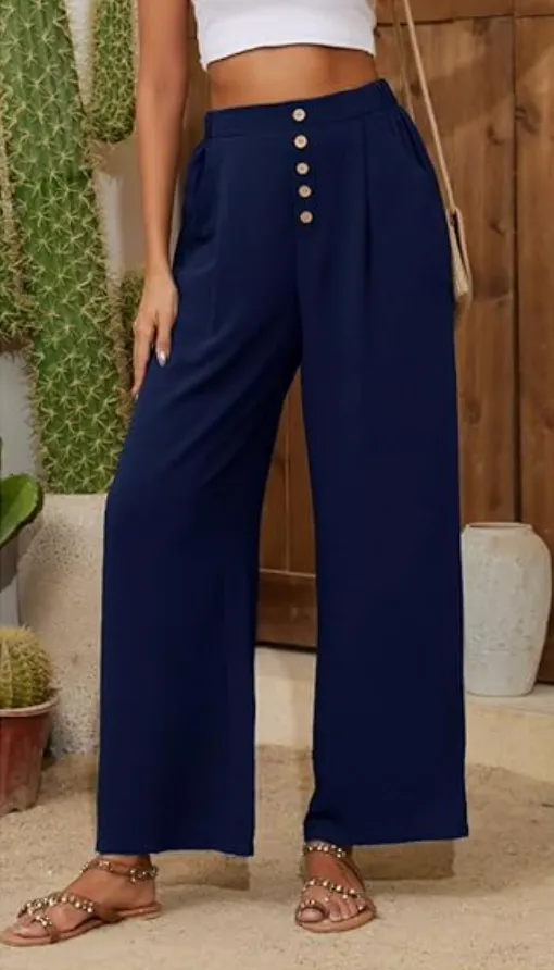 Stacy Wide Leg Pants | Blue