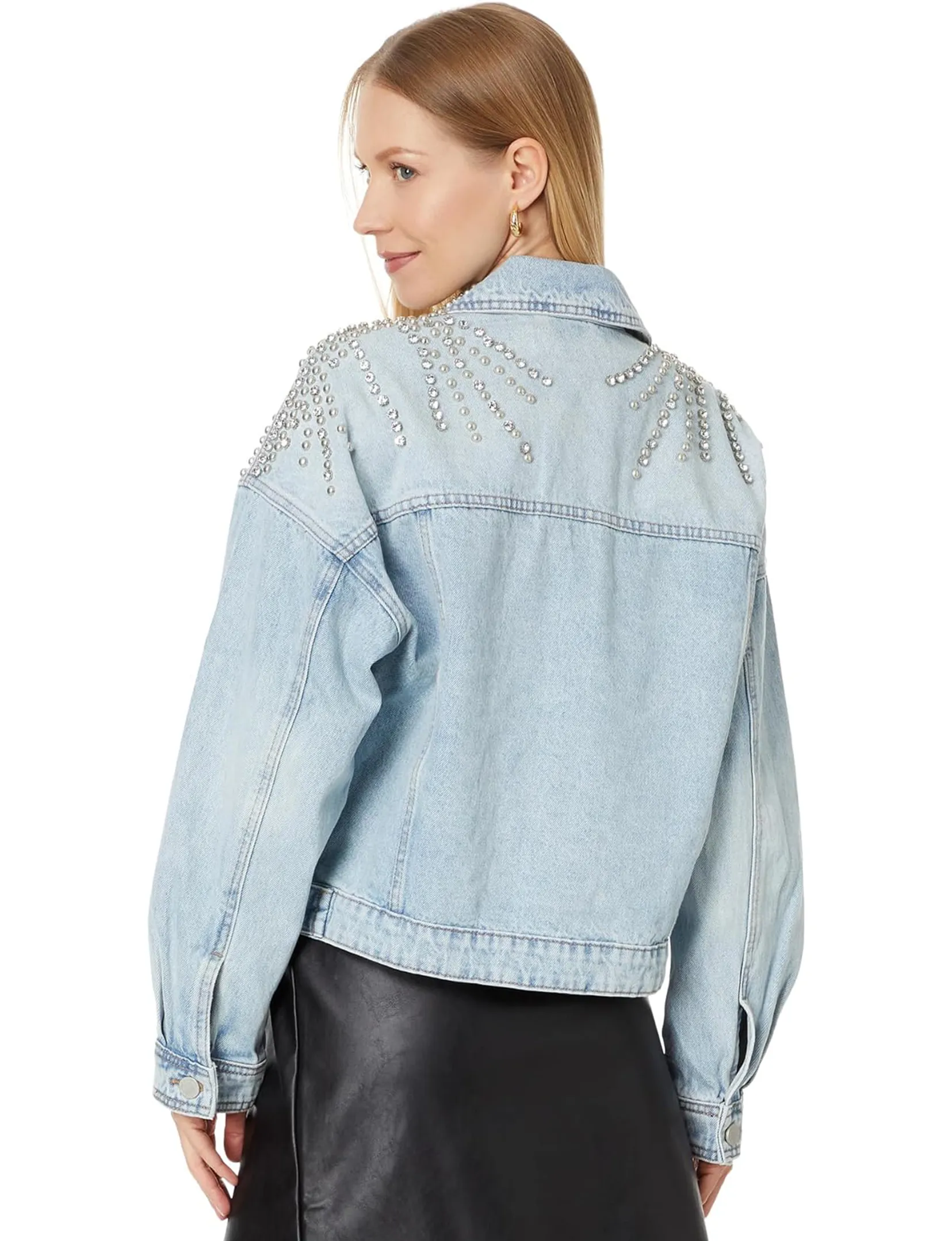 Studded Denim Trucker Jacket, Starstruck