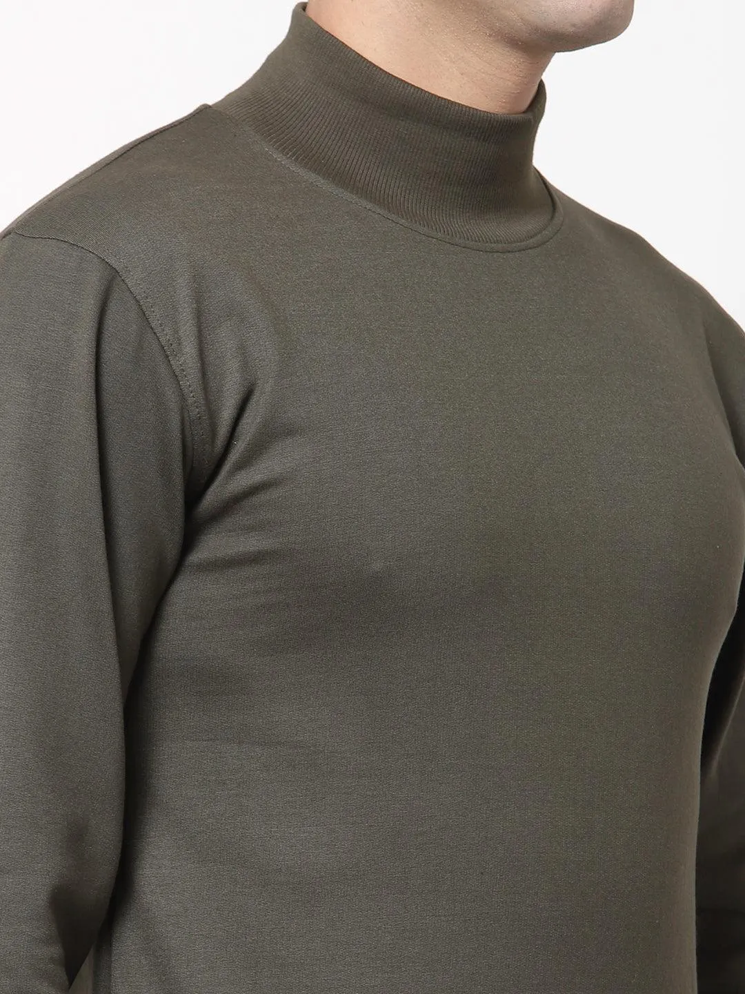 Style Quotient Men Olive Green Sweatshirt