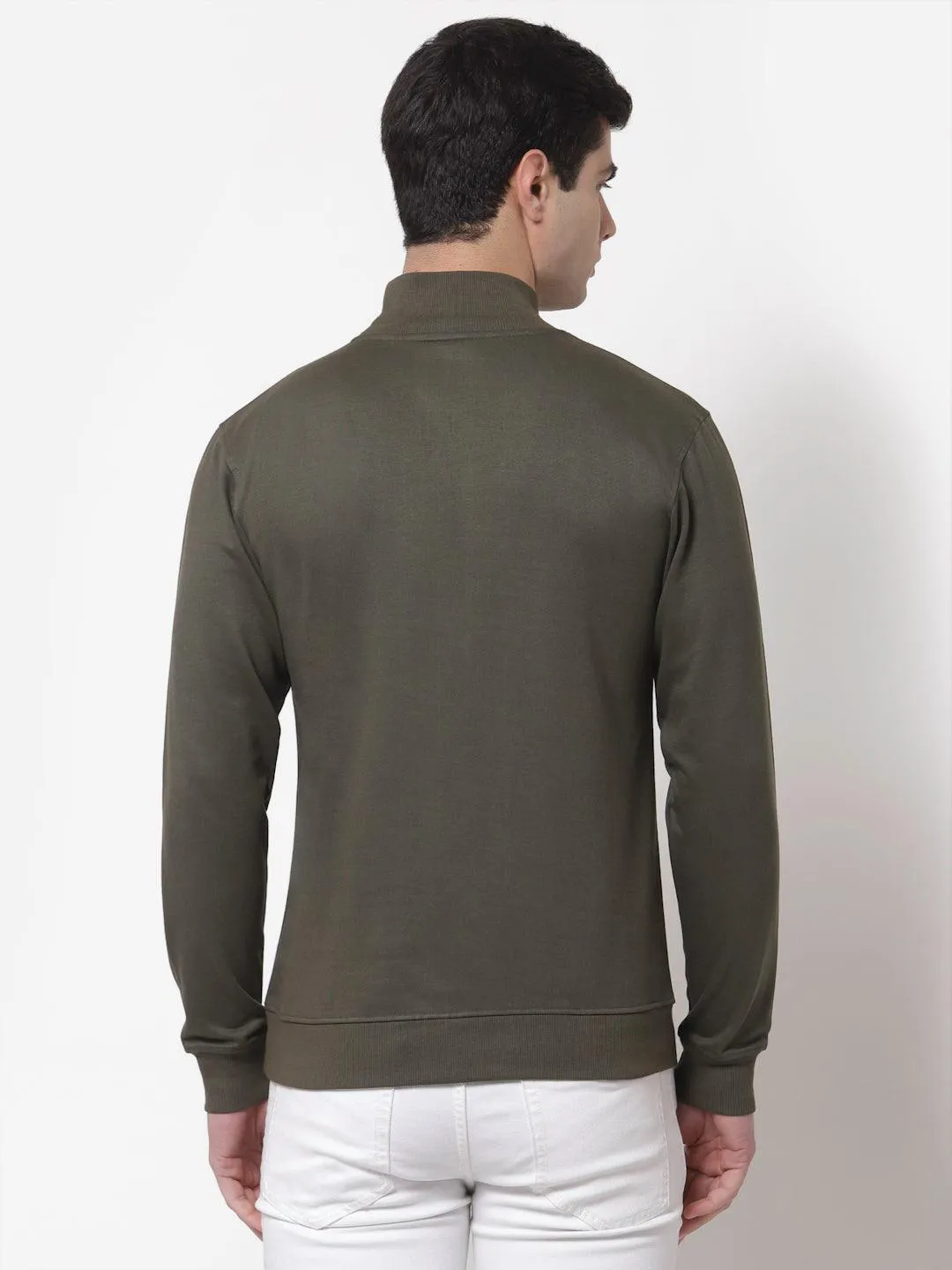 Style Quotient Men Olive Green Sweatshirt