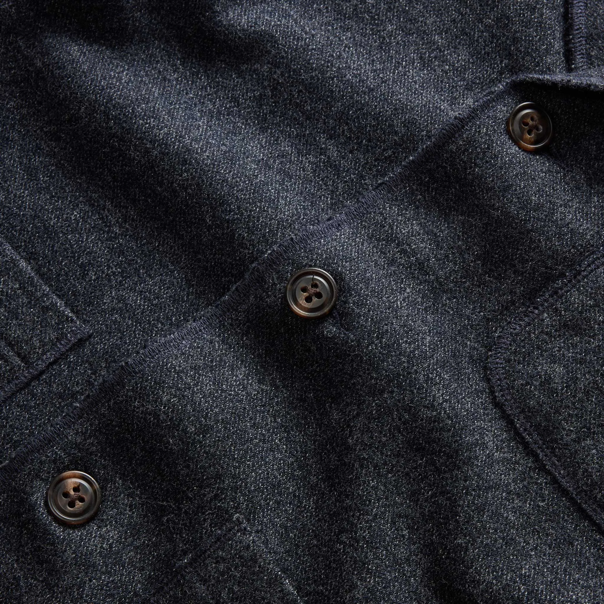 The Ridgewood Cardigan in Navy Birdseye Wool