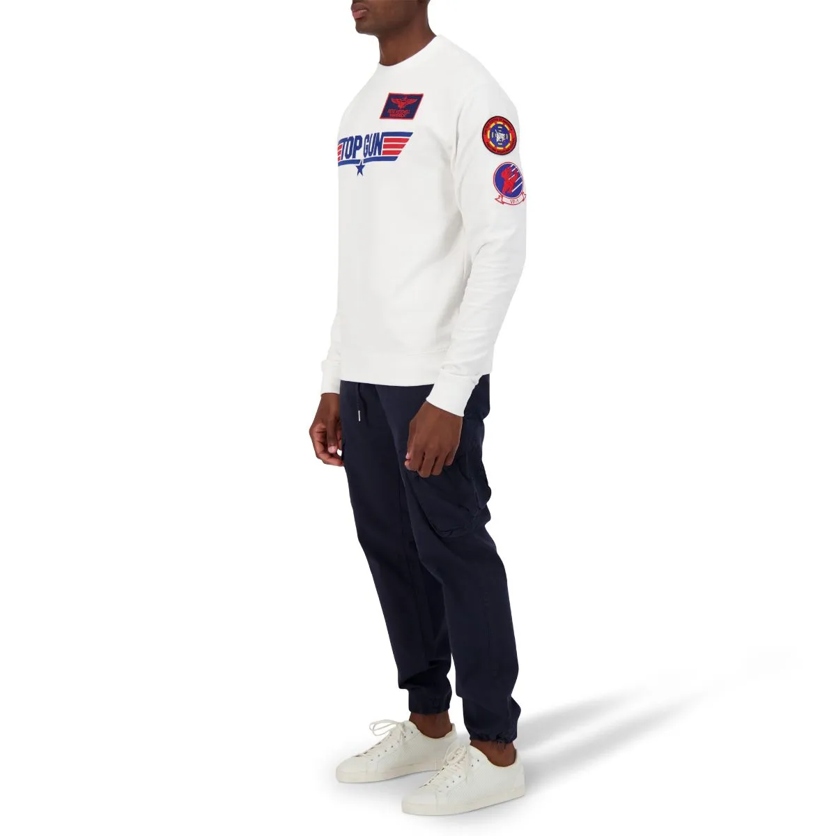 TOP GUN Unisex Logo Sweatshirt - WHITE