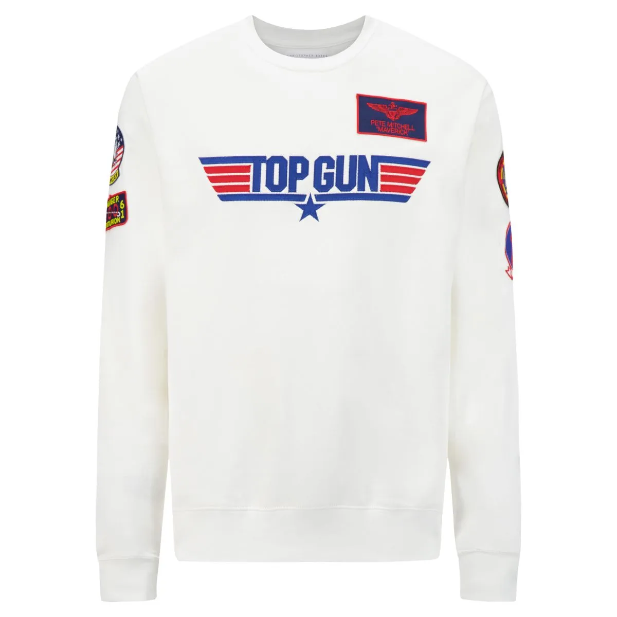 TOP GUN Unisex Logo Sweatshirt - WHITE