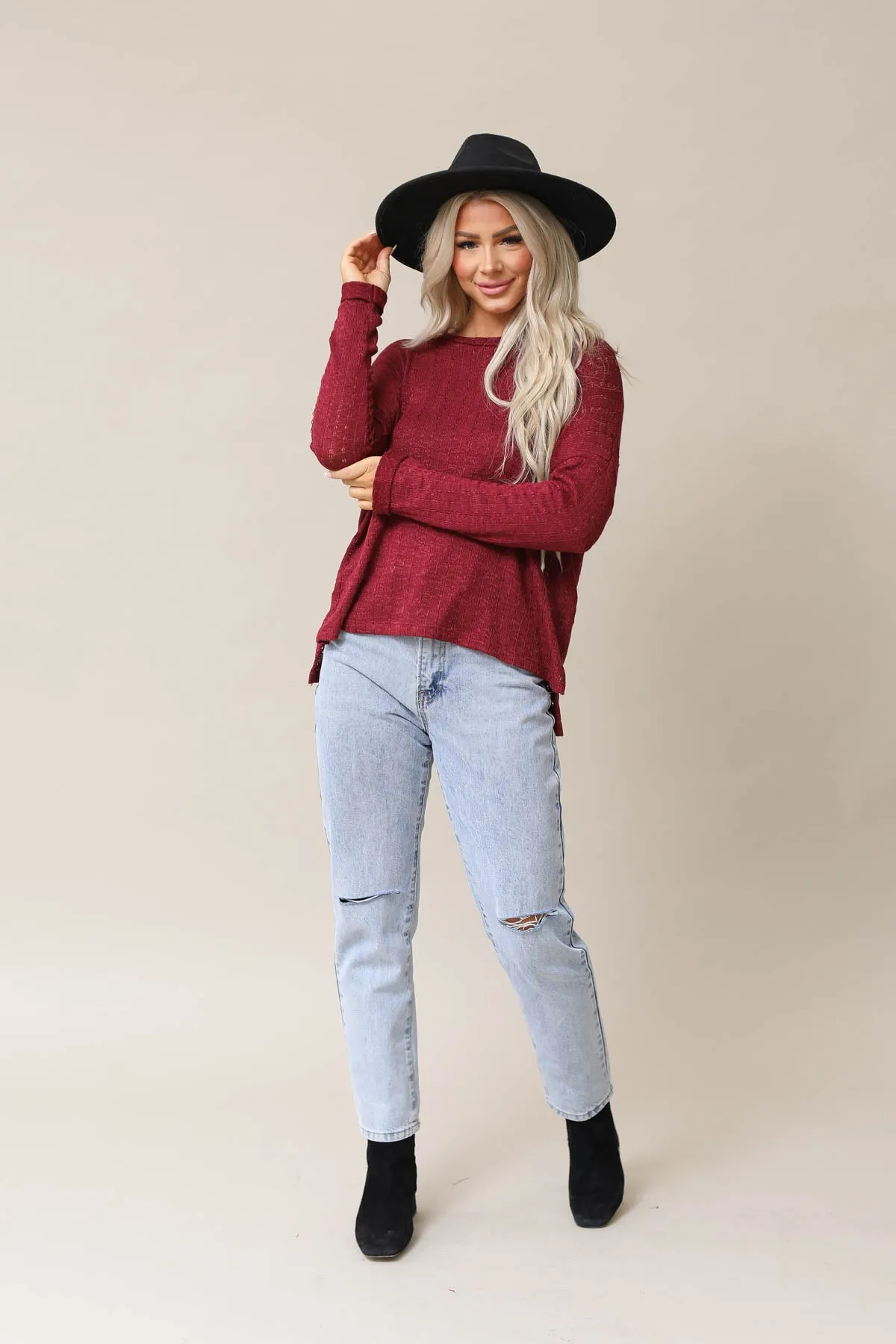 Uptown Sweater Knit Top