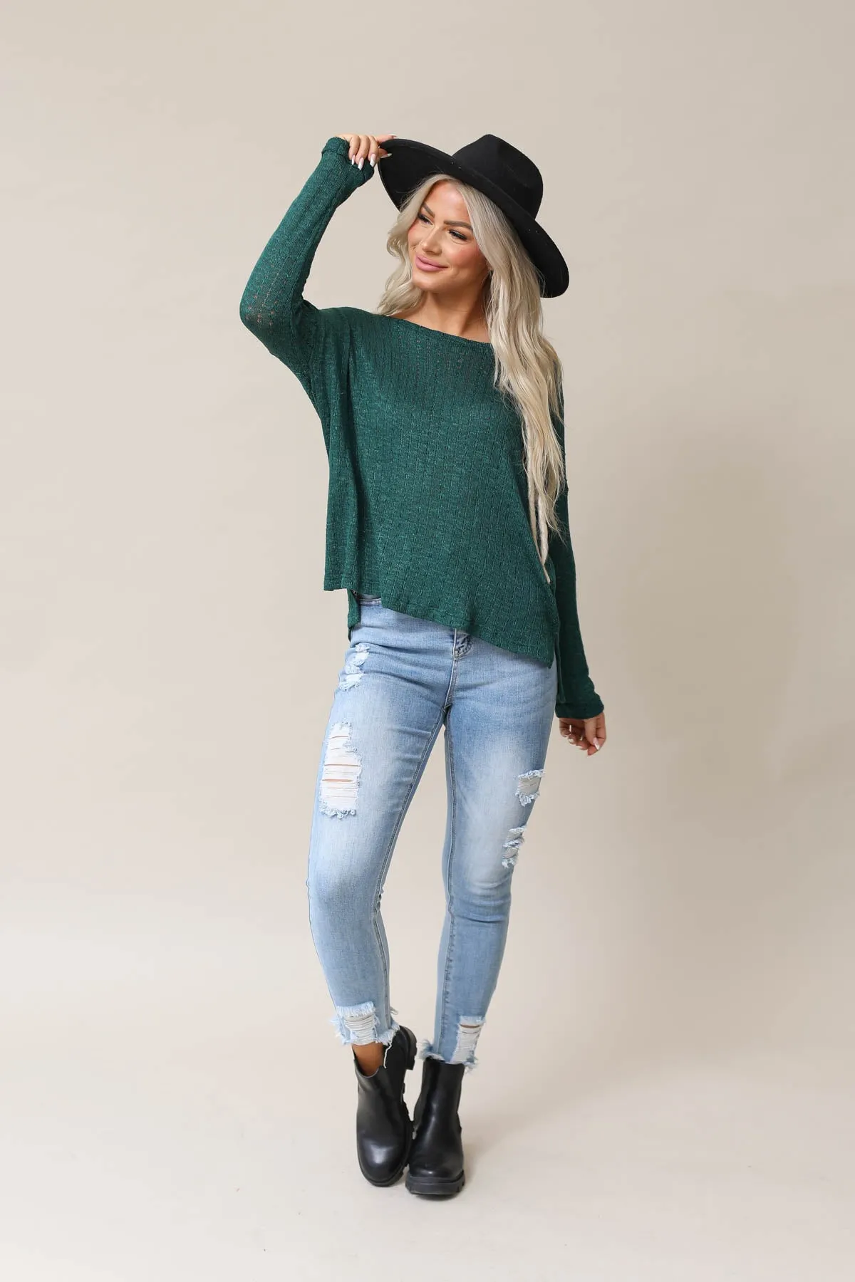 Uptown Sweater Knit Top