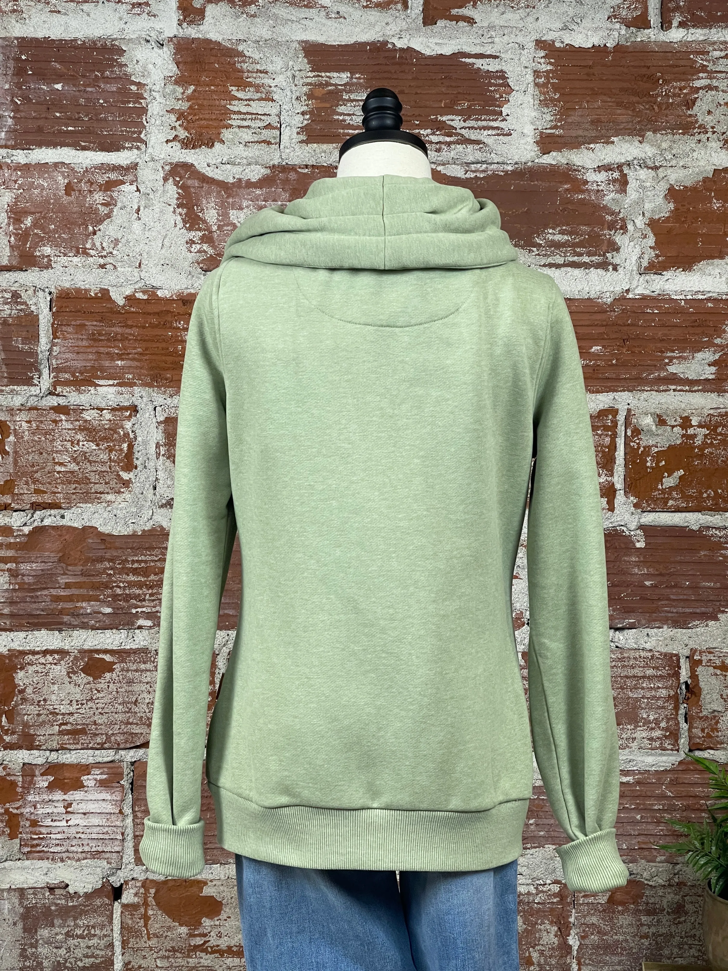 Wanakome Hestia Cowl Sweatshirt in Army Green