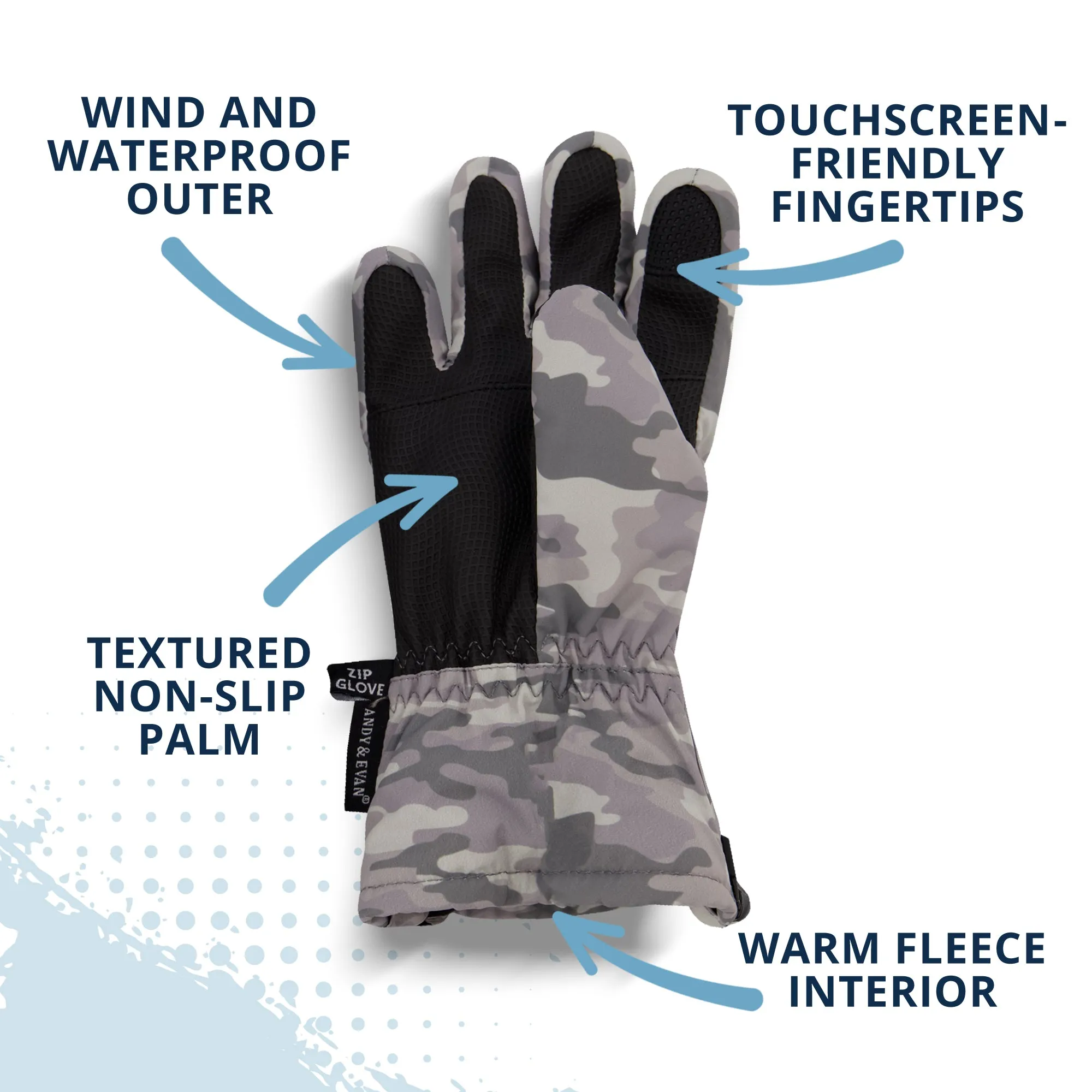 Winter & Ski Glove powered by ZIPGLOVE TECHNOLOGY | Camo