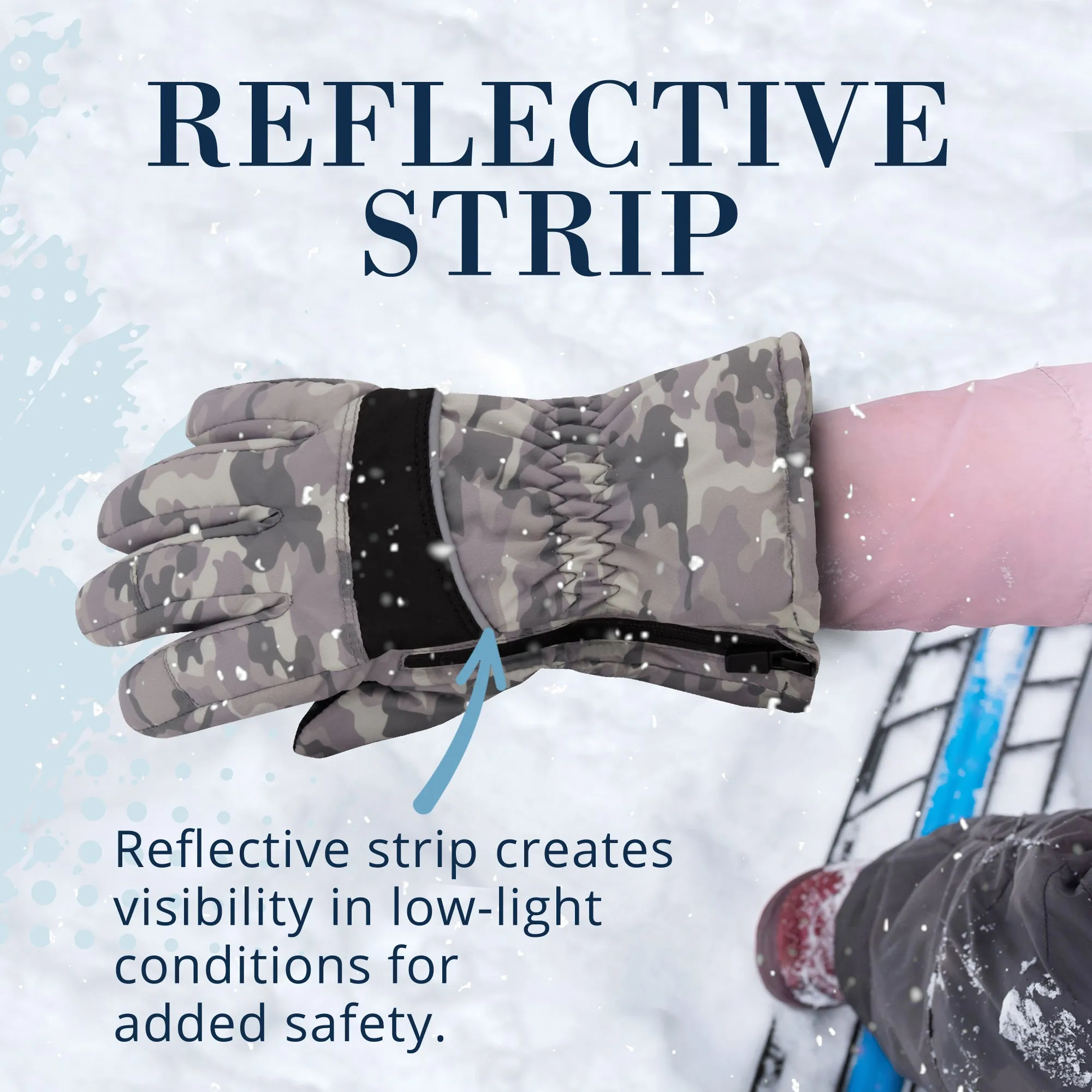 Winter & Ski Glove powered by ZIPGLOVE TECHNOLOGY | Camo